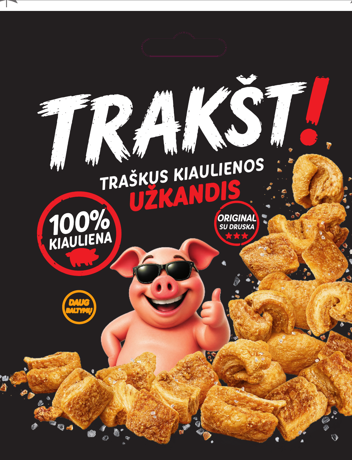 TRAKŠT! 70 g pakuotės priekis